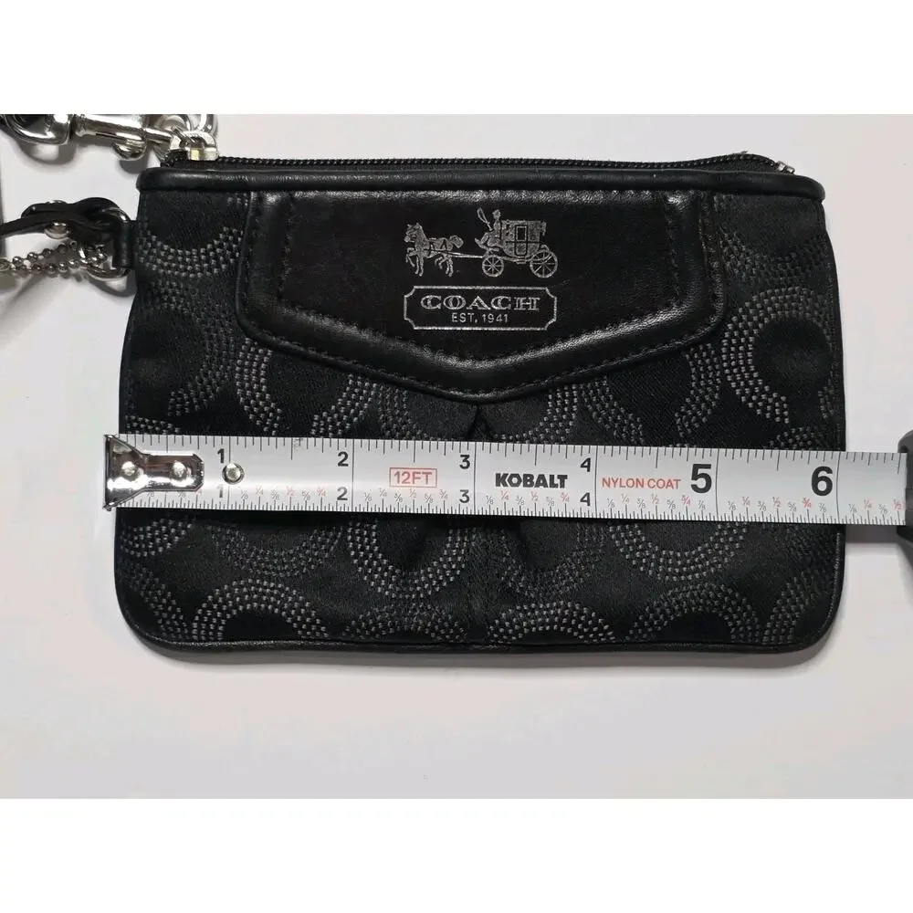 Coach Madison Op Art Wristlet Blue Interior Hang Tag